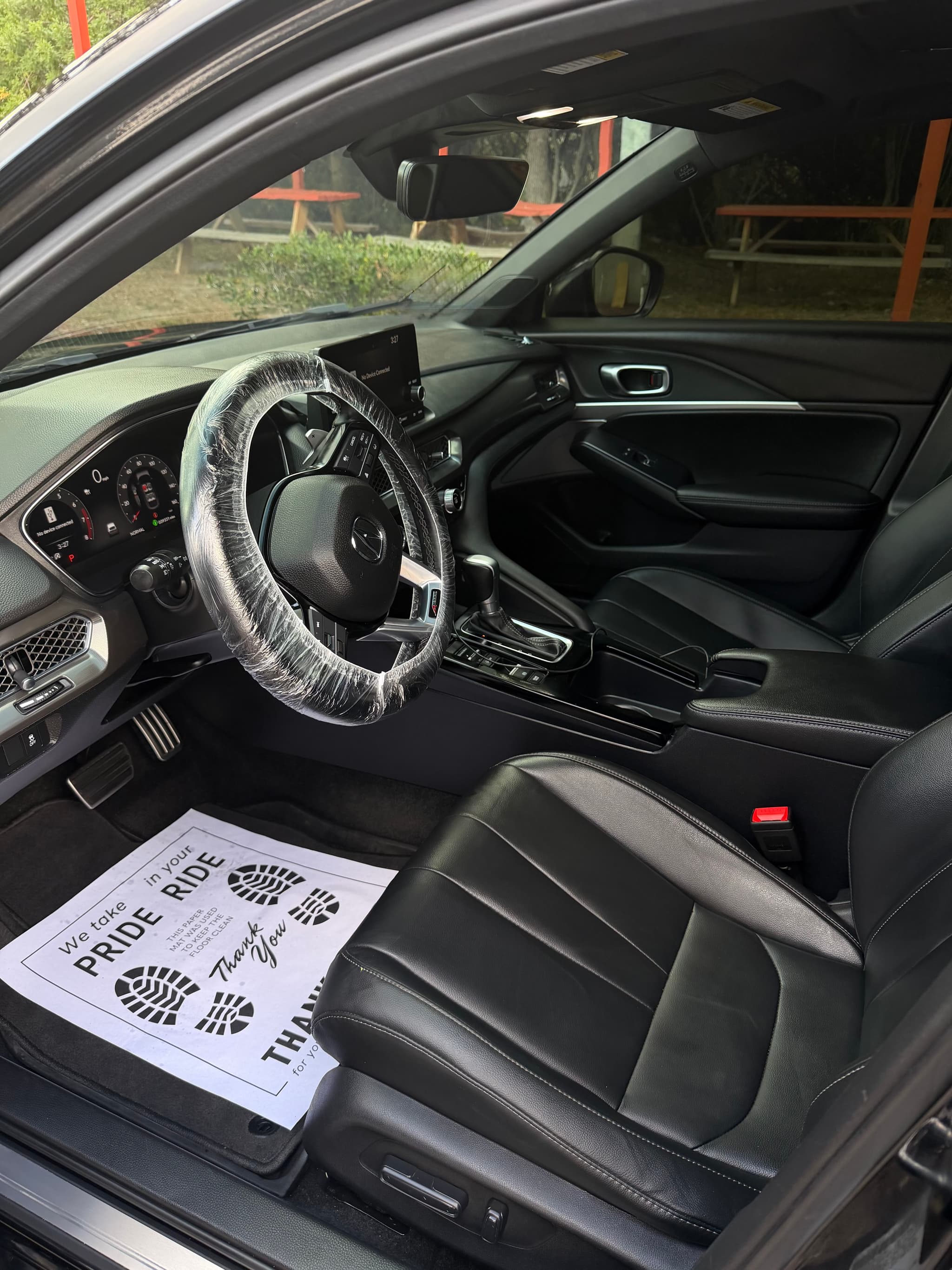 Acura after a full interior detailing